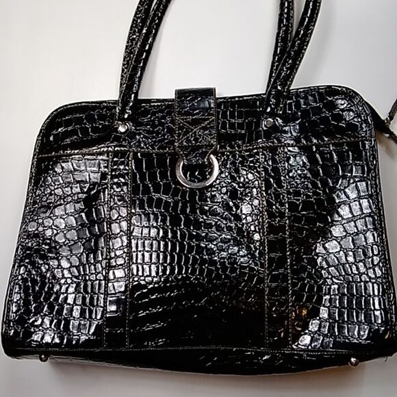 Vintage Large Black Laptop Bag - Picture 2 of 12